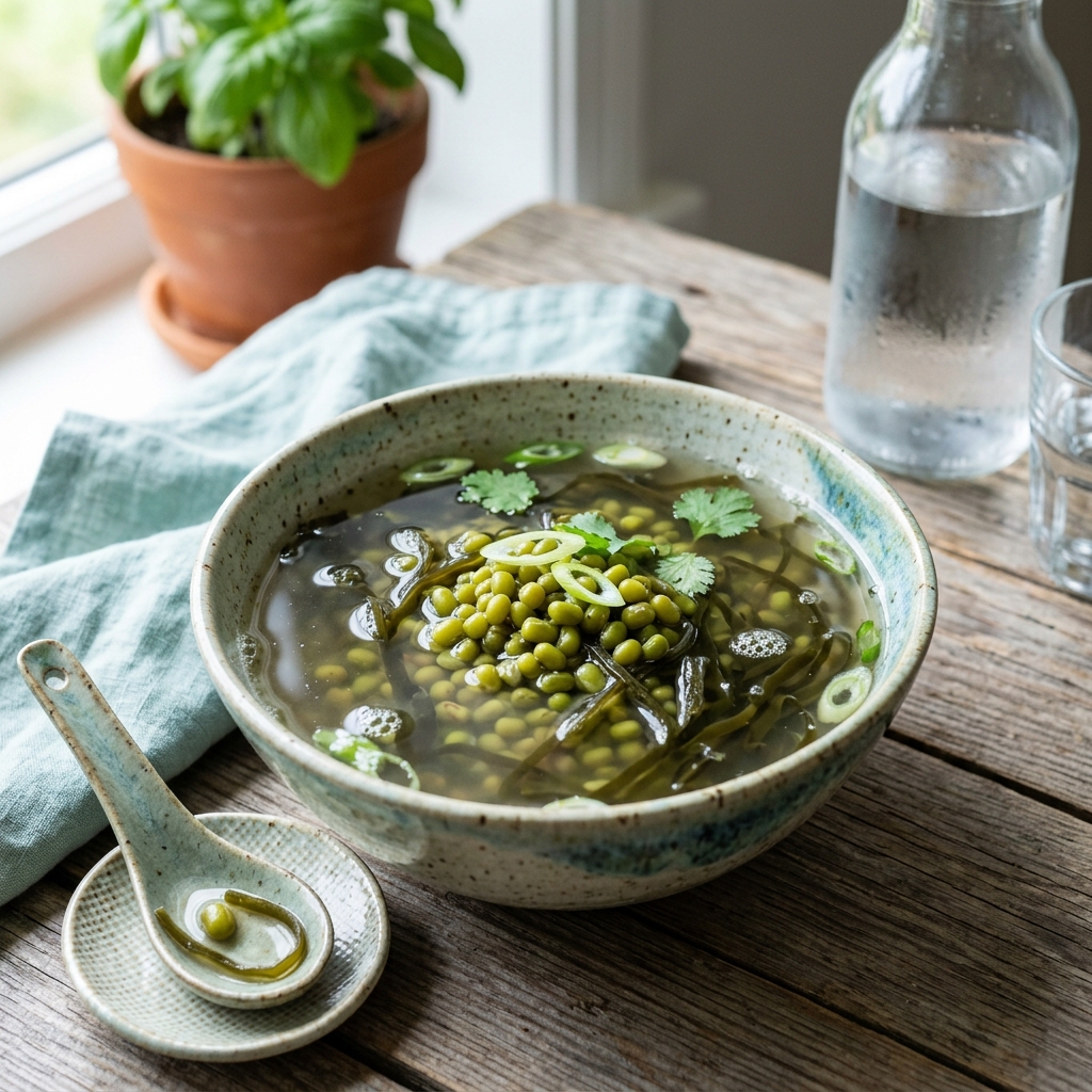 Mung Bean & Kelp Soup (绿豆海带汤)